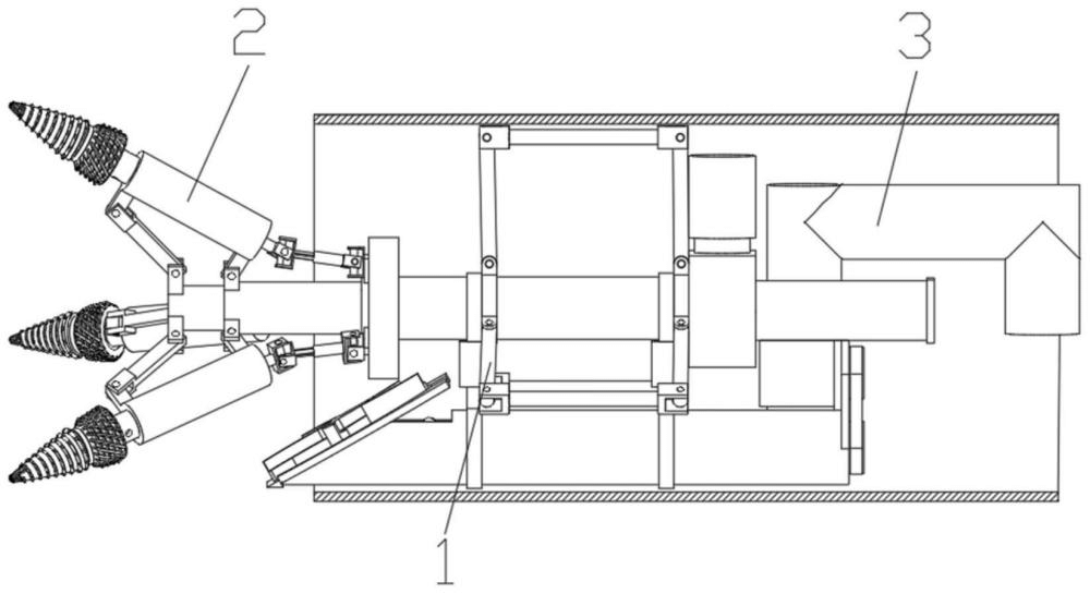 一種用于小口徑非開挖設備的變徑旋挖裝置